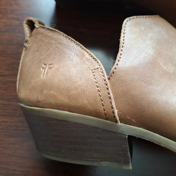 Frye "Rowan" Brown Leather Ankle Slip On Boots - Picture 10 of 13